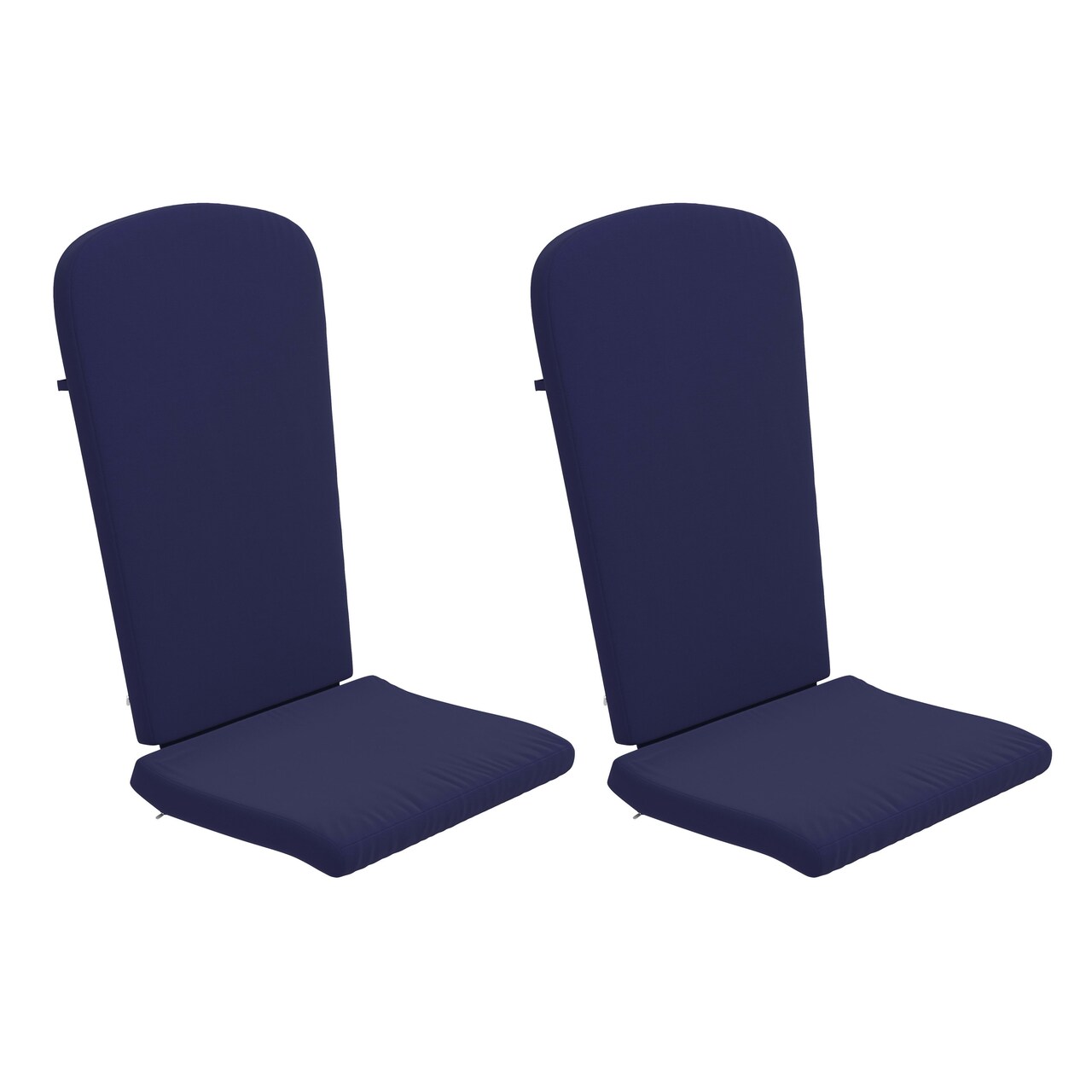 Merrick Lane Riviera Set Of 2 Indoor/Outdoor High Back Adirondack Chair Cushions with Elastic Strap and Water Resistant Covers